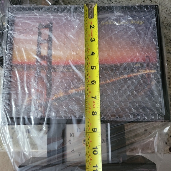 Clock Light-Up San Francisco Fiber Picture  Golden Gate Bridge NEW - Picture 6 of 16